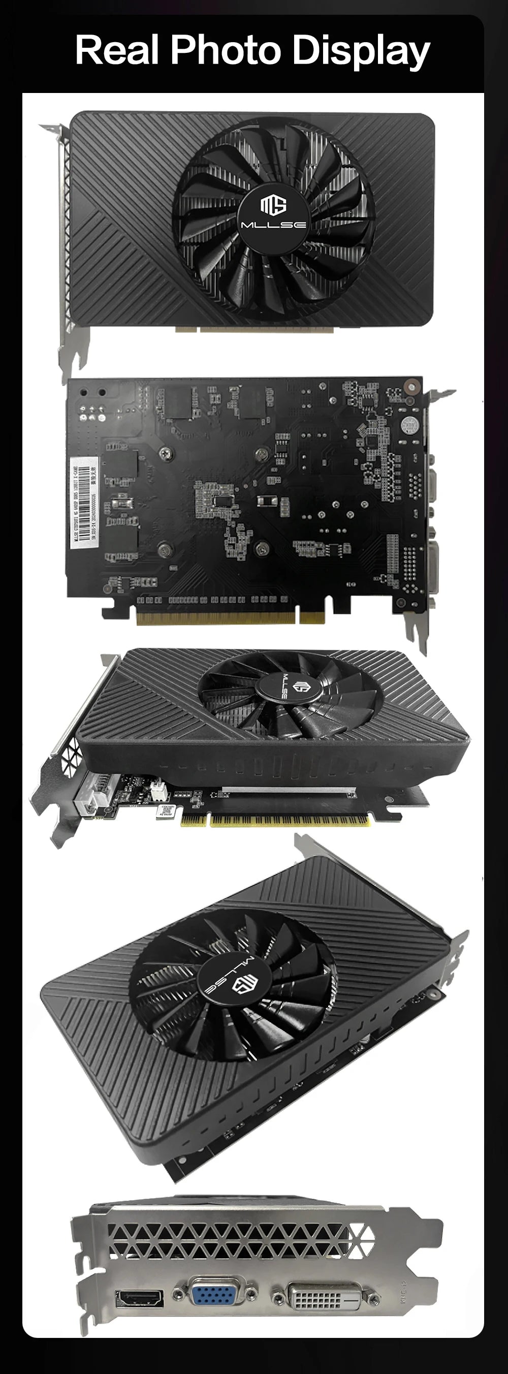 MLLSE GTX 750Ti 4GB Graphics Card with GDDR5 128Bit - HDMI DVI VGA PCI-E 3.0 Gaming Video Card for Desktop