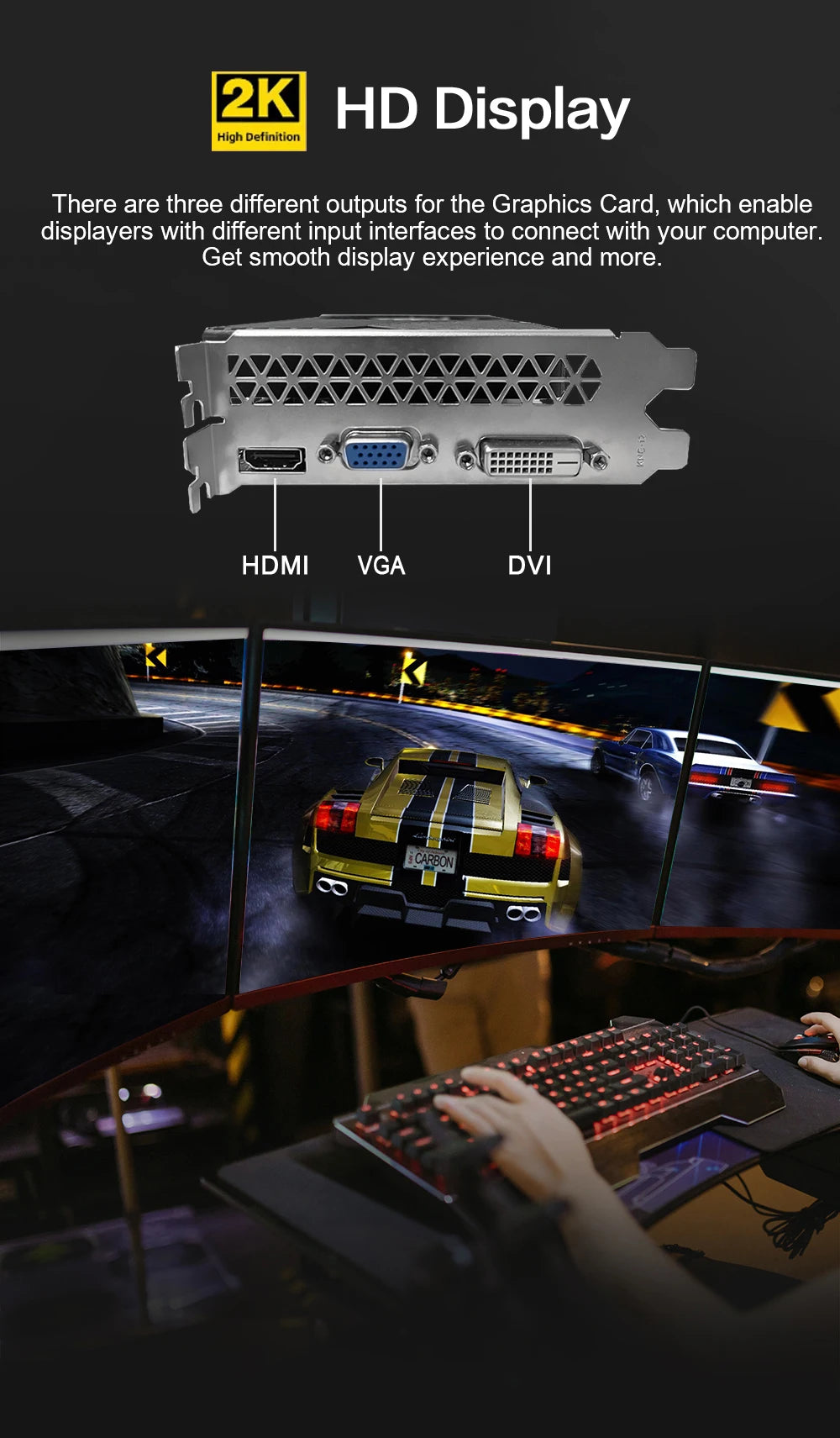 MLLSE GTX 750Ti 4GB Graphics Card with GDDR5 128Bit - HDMI DVI VGA PCI-E 3.0 Gaming Video Card for Desktop