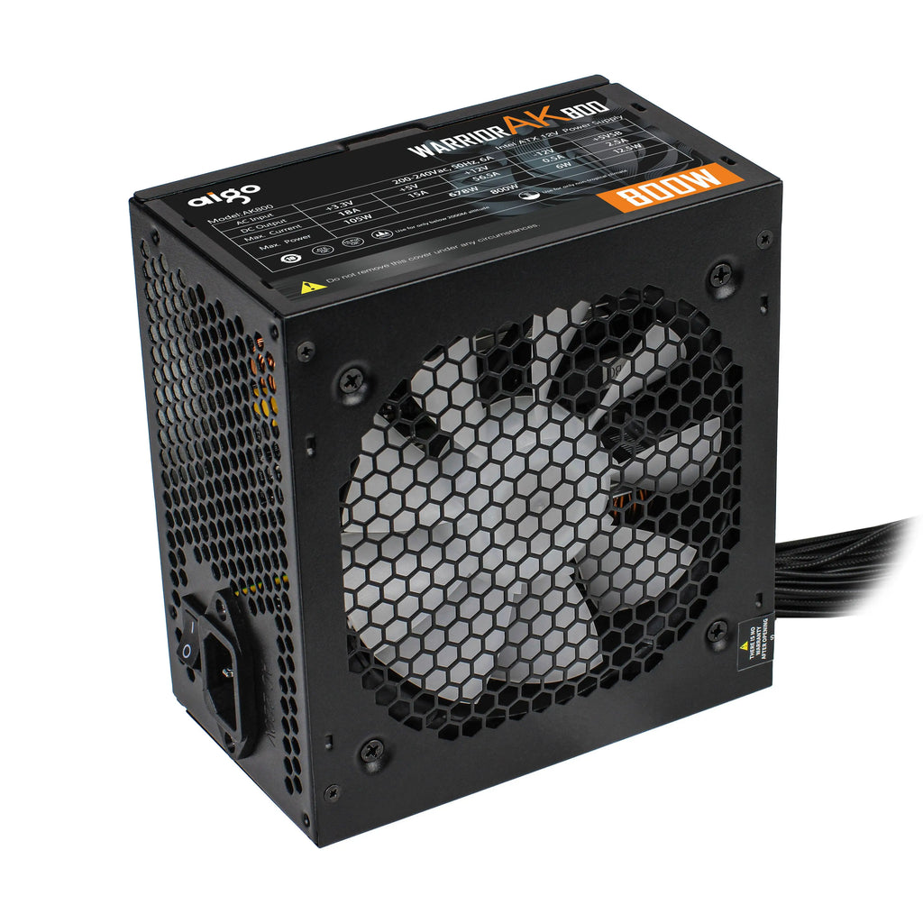 Aigo AK PC Power Supply Unit Gaming 500W-1000W 120mm RGB Fan ATX Desktop Computer PSU for BTC Mining - Non-Modular 20+4Pin