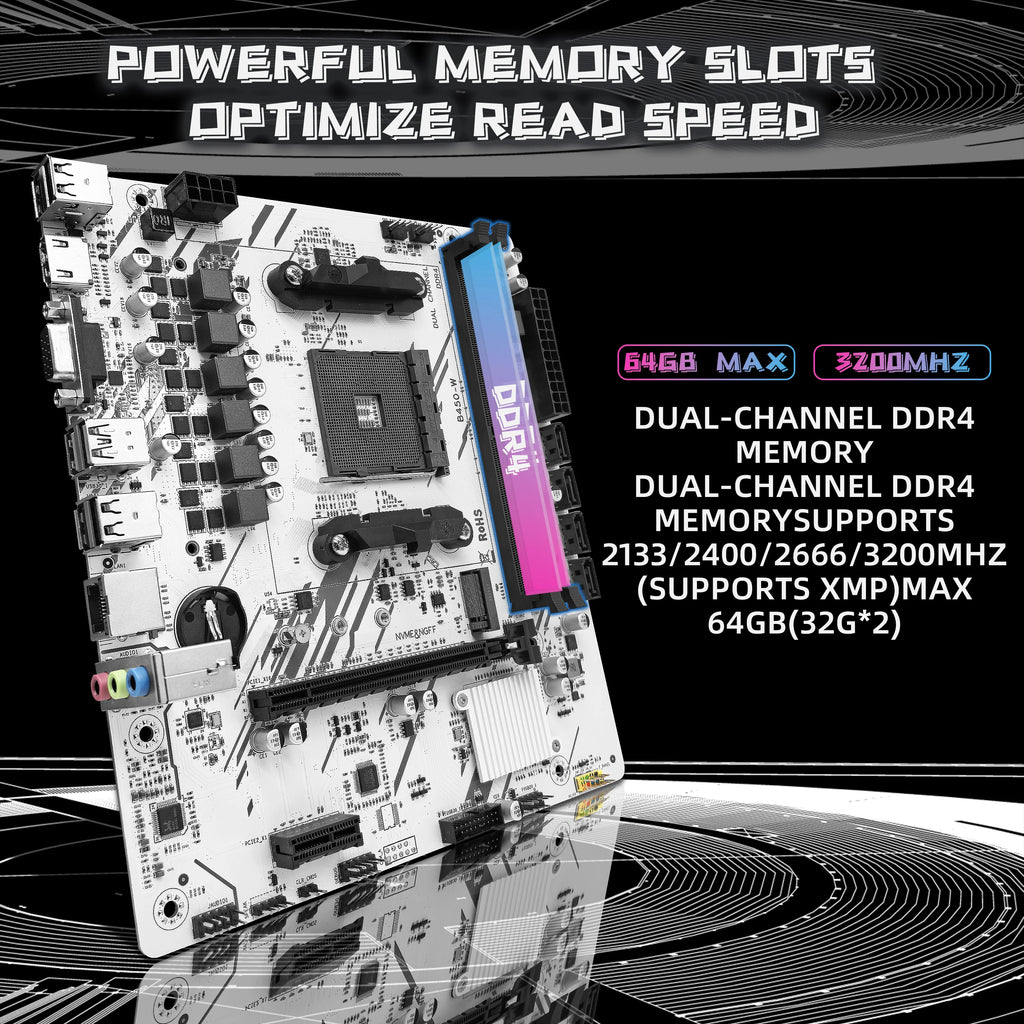 ZSUS B450 AM4 DDR4 Dual Channel Motherboard