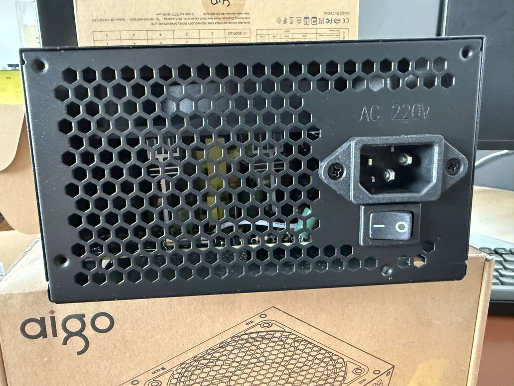 Aigo AK PC Power Supply Unit Gaming 500W-1000W 120mm RGB Fan ATX Desktop Computer PSU for BTC Mining - Non-Modular 20+4Pin